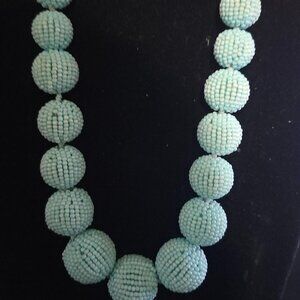 J.Crew Light Blue Bead Ball Necklace